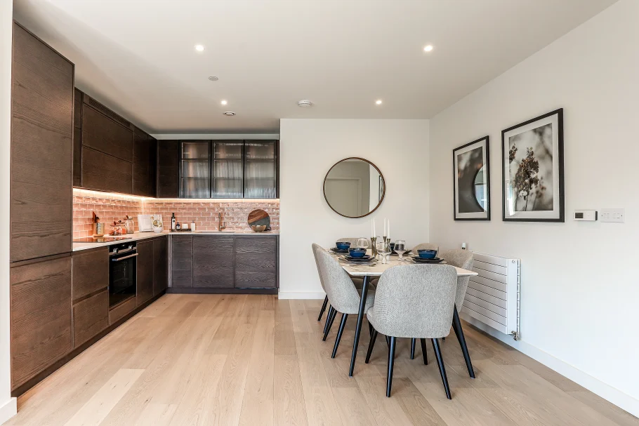 A view of the interior of a room in Deanston Wharf 